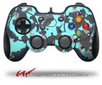 WraptorCamo Old School Camouflage Camo Neon Teal - Decal Style Skin fits Logitech F310 Gamepad Controller (CONTROLLER NOT INCLUDED)