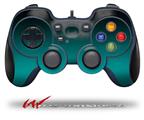 Smooth Fades Neon Teal Black - Decal Style Skin fits Logitech F310 Gamepad Controller (CONTROLLER NOT INCLUDED)