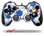Lots of Dots Blue on White - Decal Style Skin fits Logitech F310 Gamepad Controller (CONTROLLER NOT INCLUDED)