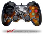 Chrome Skull on Fire - Decal Style Skin fits Logitech F310 Gamepad Controller (CONTROLLER NOT INCLUDED)