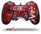 Love and Peace Red - Decal Style Skin fits Logitech F310 Gamepad Controller (CONTROLLER NOT INCLUDED)