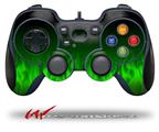 Fire Green - Decal Style Skin fits Logitech F310 Gamepad Controller (CONTROLLER NOT INCLUDED)
