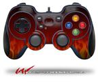 Fire on Black - Decal Style Skin fits Logitech F310 Gamepad Controller (CONTROLLER NOT INCLUDED)