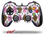 Argyle Pink and Brown - Decal Style Skin fits Logitech F310 Gamepad Controller (CONTROLLER NOT INCLUDED)