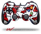 Butterflies Red - Decal Style Skin fits Logitech F310 Gamepad Controller (CONTROLLER NOT INCLUDED)