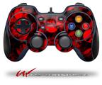 Skulls Confetti Red - Decal Style Skin fits Logitech F310 Gamepad Controller (CONTROLLER NOT INCLUDED)