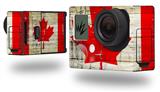 Painted Faded and Cracked Canadian Canada Flag - Decal Style Skin fits GoPro Hero 3+ Camera (GOPRO NOT INCLUDED)