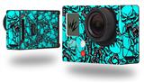 Scattered Skulls Neon Teal - Decal Style Skin fits GoPro Hero 3+ Camera (GOPRO NOT INCLUDED)