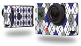 Argyle Blue and Gray - Decal Style Skin fits GoPro Hero 3+ Camera (GOPRO NOT INCLUDED)