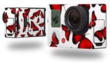 Butterflies Red - Decal Style Skin fits GoPro Hero 3+ Camera (GOPRO NOT INCLUDED)