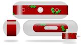 Decal Style Wrap Skin works with Beats Pill Plus Speaker Christmas Holly Leaves on Red Skin Only (BEATS PILL NOT INCLUDED)