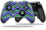 Zig Zag Blue Green - Decal Style Skin fits Microsoft XBOX One ELITE Wireless Controller (CONTROLLER NOT INCLUDED)
