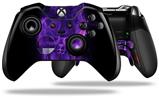 Flaming Fire Skull Purple - Decal Style Skin fits Microsoft XBOX One ELITE Wireless Controller (CONTROLLER NOT INCLUDED)