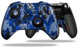 HEX Mesh Camo 01 Blue Bright - Decal Style Skin fits Microsoft XBOX One ELITE Wireless Controller (CONTROLLER NOT INCLUDED)