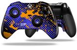 Halftone Splatter Orange Blue - Decal Style Skin fits Microsoft XBOX One ELITE Wireless Controller (CONTROLLER NOT INCLUDED)