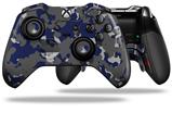 WraptorCamo Old School Camouflage Camo Blue Navy - Decal Style Skin fits Microsoft XBOX One ELITE Wireless Controller (CONTROLLER NOT INCLUDED)