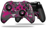WraptorCamo Old School Camouflage Camo Fuschia Hot Pink - Decal Style Skin fits Microsoft XBOX One ELITE Wireless Controller (CONTROLLER NOT INCLUDED)