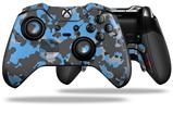 WraptorCamo Old School Camouflage Camo Blue Medium - Decal Style Skin fits Microsoft XBOX One ELITE Wireless Controller (CONTROLLER NOT INCLUDED)