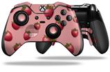 Strawberries on Pink - Decal Style Skin fits Microsoft XBOX One ELITE Wireless Controller (CONTROLLER NOT INCLUDED)