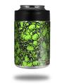 Skin Decal Wrap for Yeti Colster, Ozark Trail and RTIC Can Coolers - Scattered Skulls Neon Green (COOLER NOT INCLUDED)