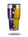 Skin Decal Wrap for Yeti Tumbler Rambler 30 oz Ripped Colors Purple Yellow (TUMBLER NOT INCLUDED)
