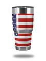 Skin Decal Wrap for Yeti Tumbler Rambler 30 oz USA American Flag 01 (TUMBLER NOT INCLUDED)