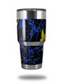 Skin Decal Wrap for Yeti Tumbler Rambler 30 oz Twisted Garden Blue and Yellow (TUMBLER NOT INCLUDED)