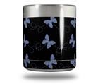Skin Decal Wrap for Yeti Rambler Lowball - Pastel Butterflies Blue on Black (CUP NOT INCLUDED)