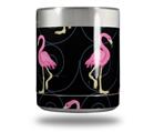 Skin Decal Wrap for Yeti Rambler Lowball - Flamingos on Black (CUP NOT INCLUDED)