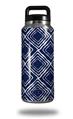 Skin Decal Wrap for Yeti Rambler Bottle 36oz Wavey Navy Blue (YETI NOT INCLUDED)