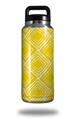 Skin Decal Wrap for Yeti Rambler Bottle 36oz Wavey Yellow (YETI NOT INCLUDED)