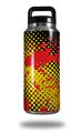 Skin Decal Wrap for Yeti Rambler Bottle 36oz Halftone Splatter Yellow Red (YETI NOT INCLUDED)