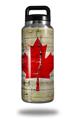 Skin Decal Wrap for Yeti Rambler Bottle 36oz Painted Faded and Cracked Canadian Canada Flag (YETI NOT INCLUDED)