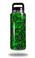 Skin Decal Wrap for Yeti Rambler Bottle 36oz Scattered Skulls Green (YETI NOT INCLUDED)