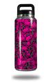 Skin Decal Wrap for Yeti Rambler Bottle 36oz Scattered Skulls Hot Pink (YETI NOT INCLUDED)