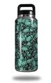 Skin Decal Wrap for Yeti Rambler Bottle 36oz Scattered Skulls Seafoam Green (YETI NOT INCLUDED)