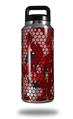 Skin Decal Wrap for Yeti Rambler Bottle 36oz HEX Mesh Camo 01 Red Bright (YETI NOT INCLUDED)