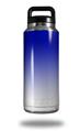 Skin Decal Wrap for Yeti Rambler Bottle 36oz Smooth Fades White Blue (YETI NOT INCLUDED)