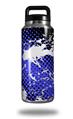Skin Decal Wrap for Yeti Rambler Bottle 36oz Halftone Splatter White Blue (YETI NOT INCLUDED)