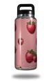 Skin Decal Wrap for Yeti Rambler Bottle 36oz Strawberries on Pink (YETI NOT INCLUDED)