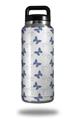 Skin Decal Wrap for Yeti Rambler Bottle 36oz Pastel Butterflies Blue on White (YETI NOT INCLUDED)