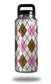 Skin Decal Wrap for Yeti Rambler Bottle 36oz Argyle Pink and Brown (YETI NOT INCLUDED)