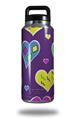 Skin Decal Wrap for Yeti Rambler Bottle 36oz Crazy Hearts (YETI NOT INCLUDED)