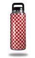 Skin Decal Wrap for Yeti Rambler Bottle 36oz Checkered Canvas Red and White (YETI NOT INCLUDED)