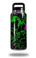 Skin Decal Wrap for Yeti Rambler Bottle 36oz Twisted Garden Green and Hot Pink (YETI NOT INCLUDED)