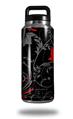Skin Decal Wrap for Yeti Rambler Bottle 36oz Twisted Garden Gray and Red (YETI NOT INCLUDED)