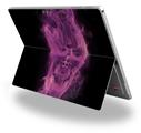Decal Style Vinyl Skin for Microsoft Surface Pro 4 - Flaming Fire Skull Hot Pink Fuchsia -  (SURFACE NOT INCLUDED)