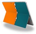 Decal Style Vinyl Skin for Microsoft Surface Pro 4 - Ripped Colors Orange Seafoam Green -  (SURFACE NOT INCLUDED)
