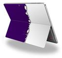 Decal Style Vinyl Skin for Microsoft Surface Pro 4 - Ripped Colors Purple White -  (SURFACE NOT INCLUDED)
