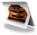 Decal Style Vinyl Skin for Microsoft Surface Pro 4 - 2010 Chevy Camaro Orange - Black Stripes -  (SURFACE NOT INCLUDED)